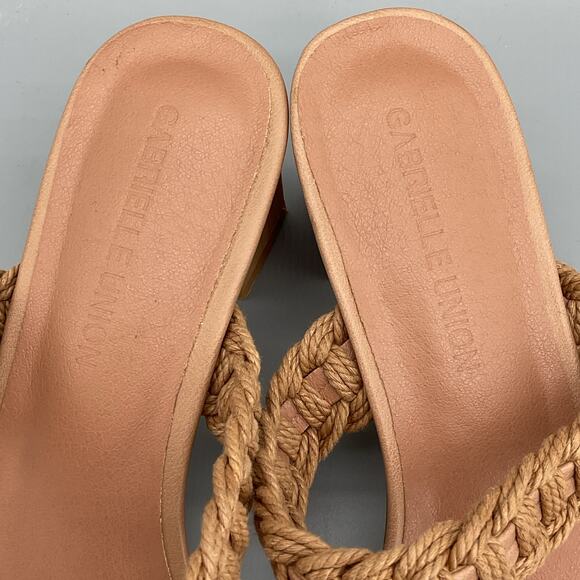 NEW Gabrielle Union Women’s Paulette Double Band Rope Sandal Brown Size 9 - Picture 6 of 10